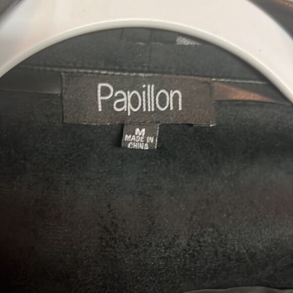 Medium Papillon Faux Leather Asymmetrical Jacket - Picture 2 of 4